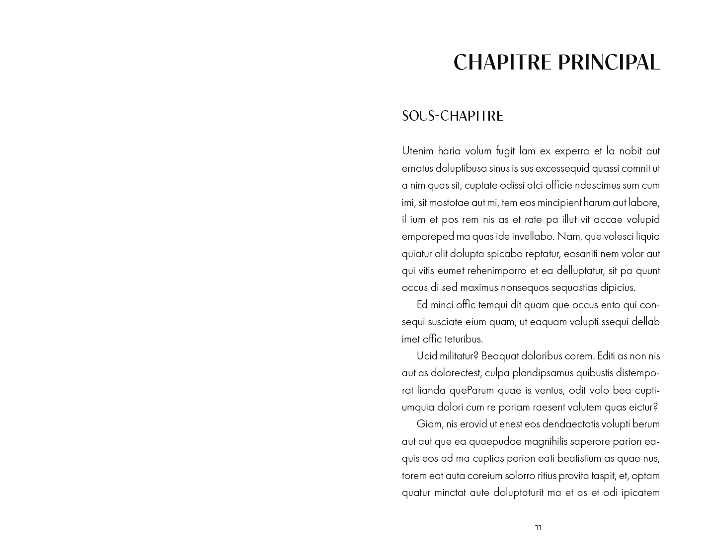 Exemple d'une mise en page d'un guide pratique minimaliste version personnalisée