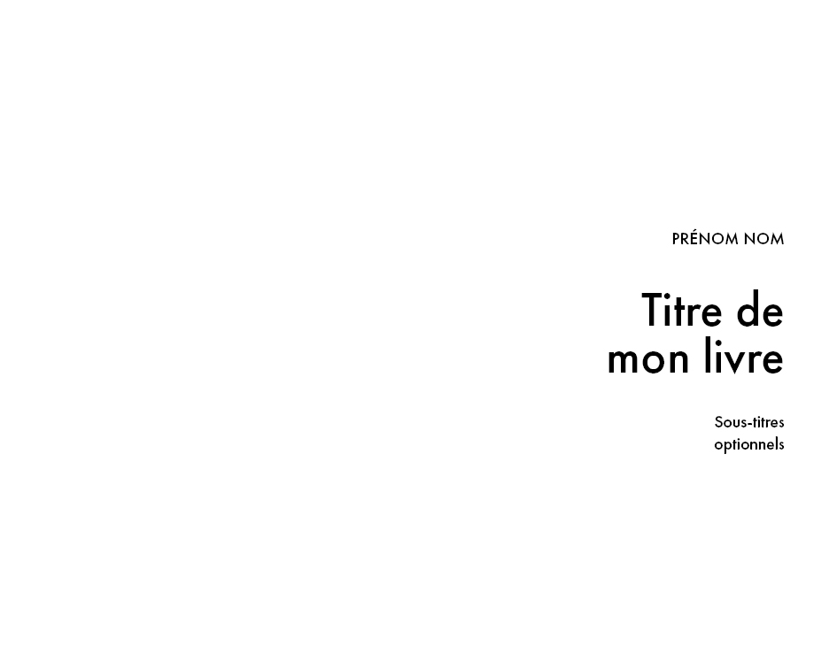 Exemple d'une mise en page d'un guide pratique minimaliste version classique